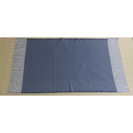 Fouta "Tunisienne" Nid d'Abeille Gris Lurex Argent